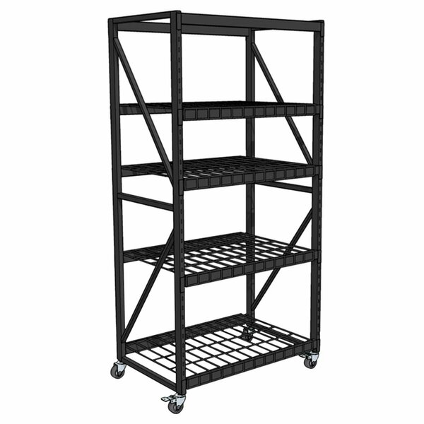 Pilas 42 x 27 x 82 in. Widespan Display Rack, Black - Metal PI2741712